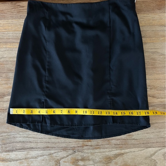 BLACK HIGH WAISTED MINI SKIRT #0366 - Picture 7 of 9